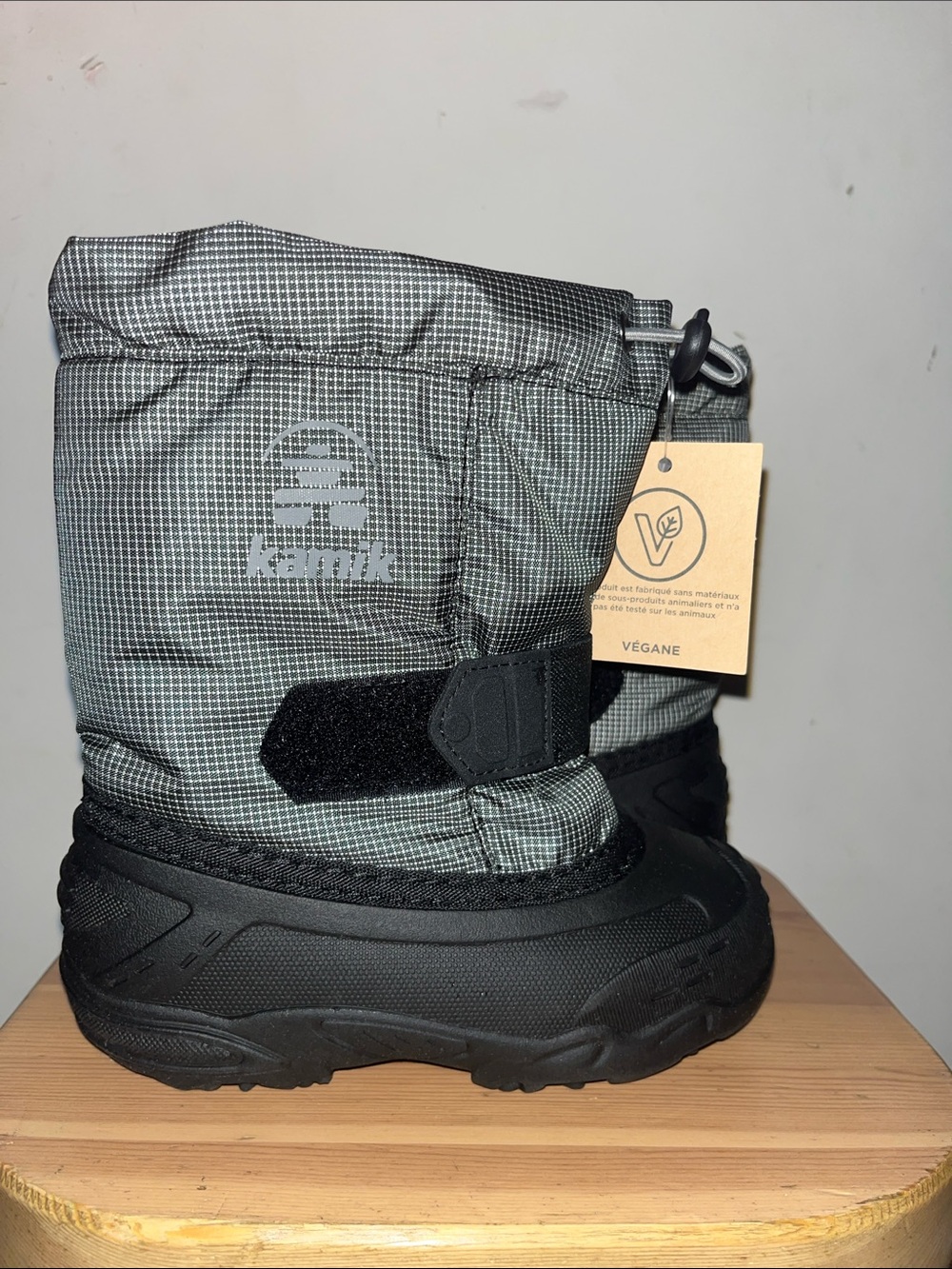 Kamik Kids Grey and Black Waterproof Snow Boots